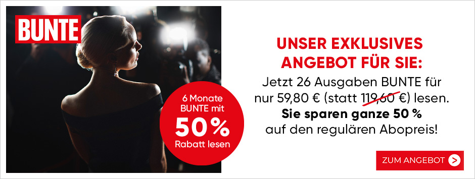 BUNTE - 6 Monate mit 50% Rabatt!