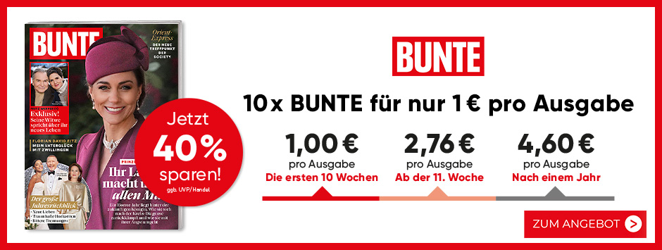 BUNTE - 10 Ausgaben für 10 €