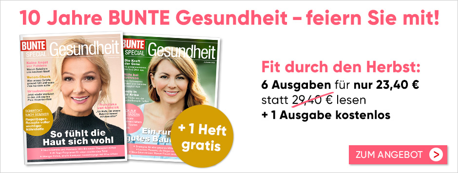 BUNTE Gesundheit - kostenloses Heft vorab