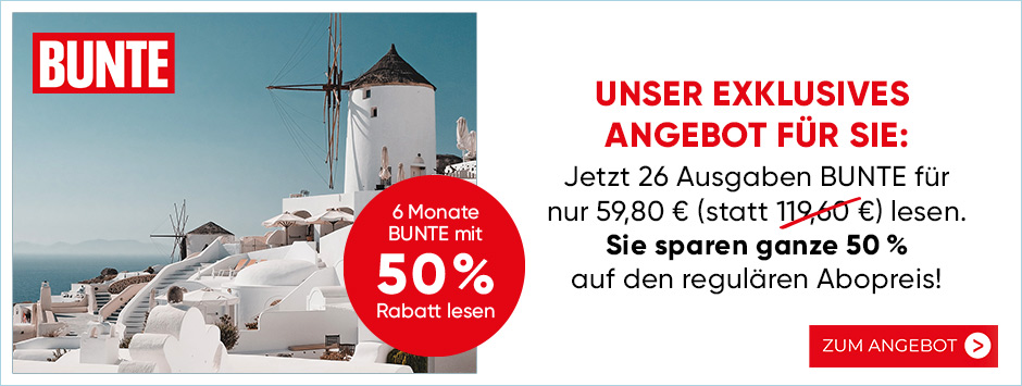 BUNTE - 6 Monate mit 50% Rabatt!