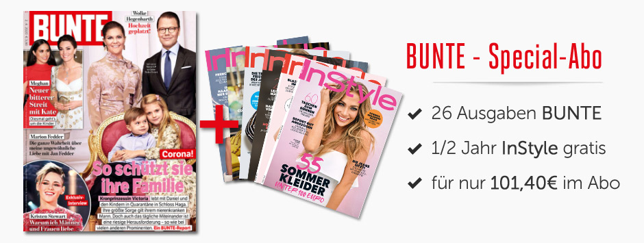 Bunte Special Abo 26 Ausgaben 1 2 Jahr Instyle Gratis